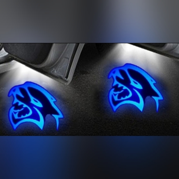 2 Charger Hellcat blue Puddle Lights. Red or white available separately - Picture 1 of 3